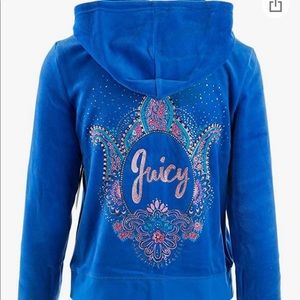 Juicy couture blue velvet jacket